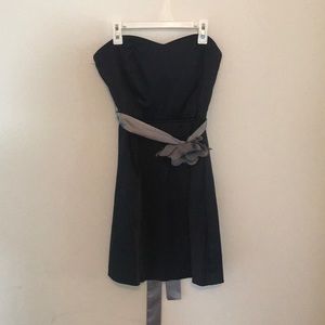 Dark Blue Homecoming Dress with belt